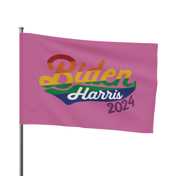 Biden Harris 2024 Rainbow Pink - Flag