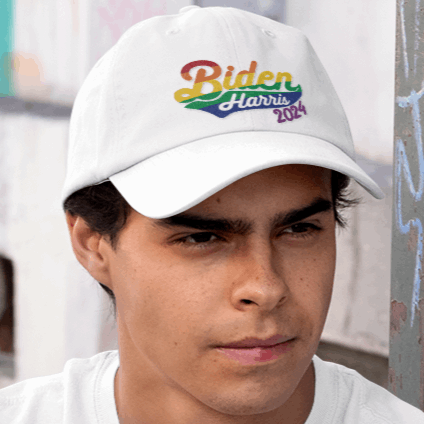 Biden Harris Rainbow Cap - Embroidered Hat