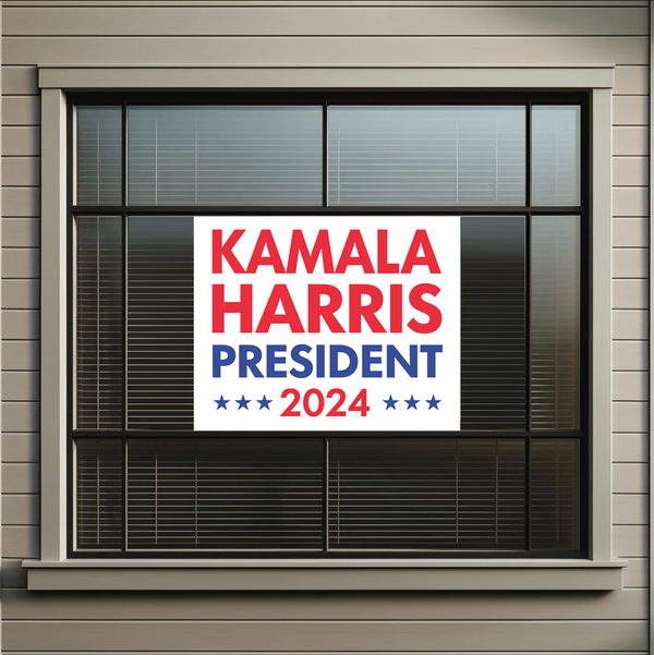 Kamala Harris President 2024 Window Cling - Sign