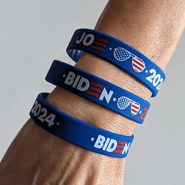 Cool Joe Biden Silicone Rubber Bracelets (3-pack)