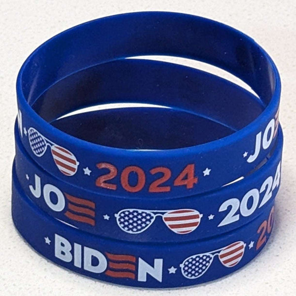 Cool Joe Biden Silicone Rubber Bracelets (3-pack)