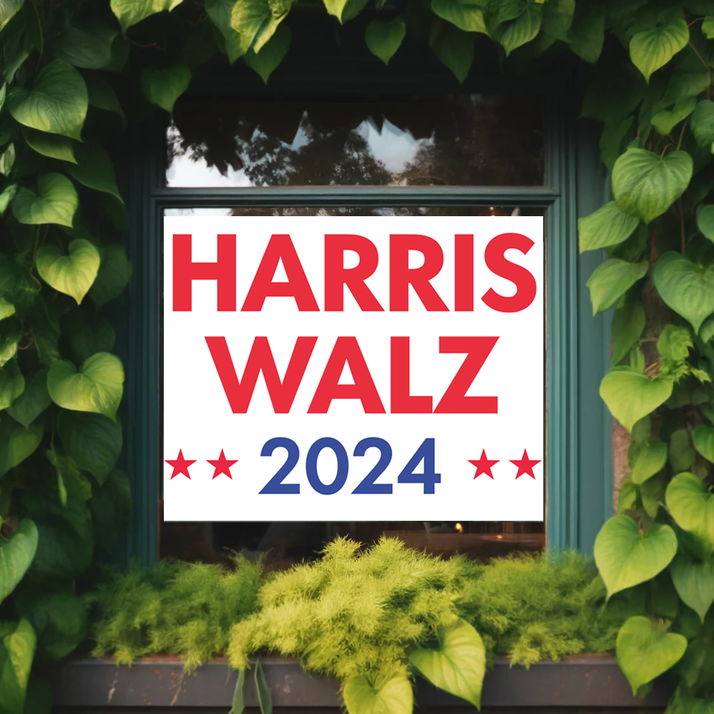 Harris & Walz President 2024 Window Cling Sign Balance of Power